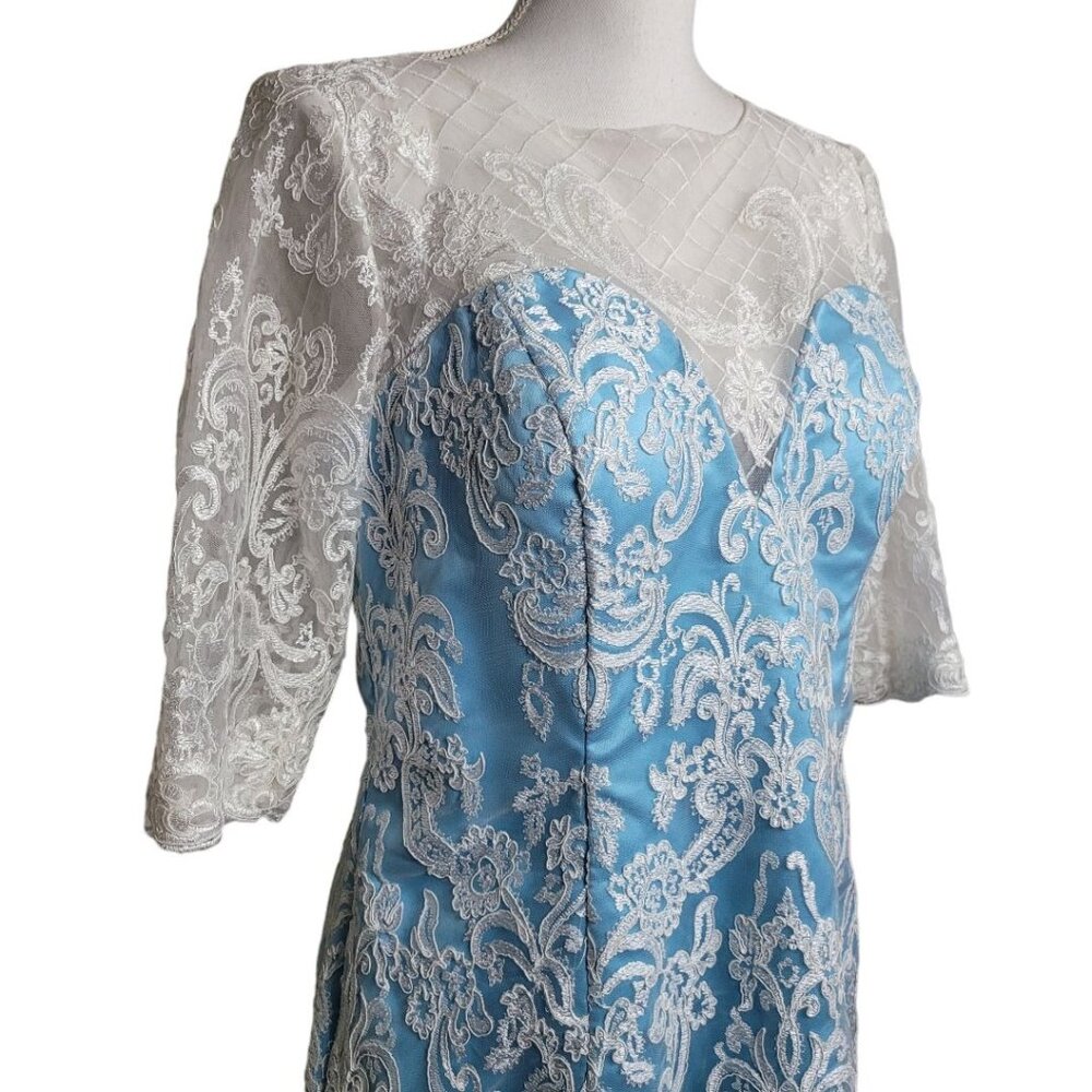 Lace Elegant Dress Floral Sheer Midi Party Club Femme Formal Wedding Large
